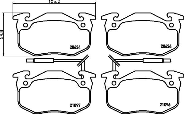 DON PCP1353 - Set placute frana,frana disc - allinparts.ro