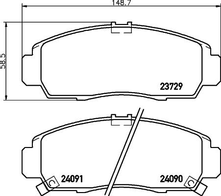DON PCP1384 - Set placute frana,frana disc allinparts.ro