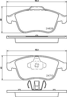 DON PCP1334 - Set placute frana,frana disc allinparts.ro
