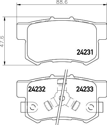 DON PCP1332 - Set placute frana,frana disc - allinparts.ro