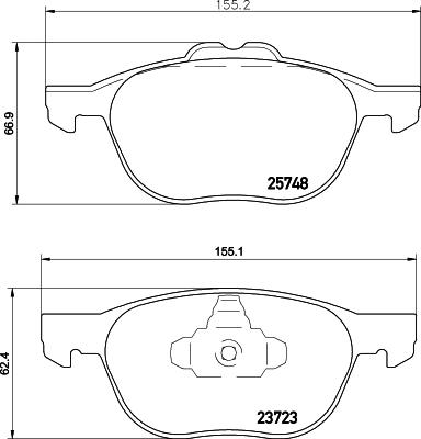 DON PCP1290 - Set placute frana,frana disc allinparts.ro