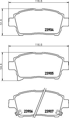 DON PCP1250 - Set placute frana,frana disc allinparts.ro
