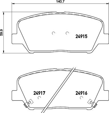 DON PCP1251 - Set placute frana,frana disc allinparts.ro