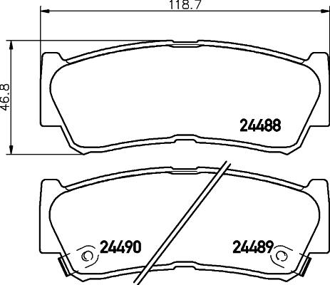 DON PCP1262 - Set placute frana,frana disc allinparts.ro