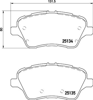 DON PCP1219 - Set placute frana,frana disc allinparts.ro