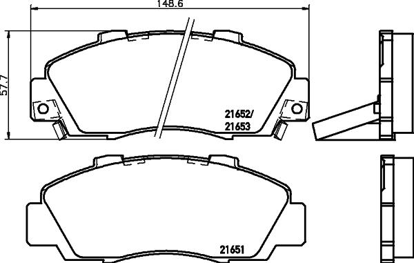 DON PCP1211 - Set placute frana,frana disc - allinparts.ro