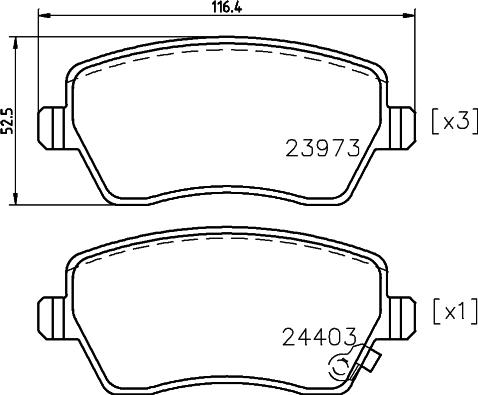 DON PCP1239 - Set placute frana,frana disc - allinparts.ro
