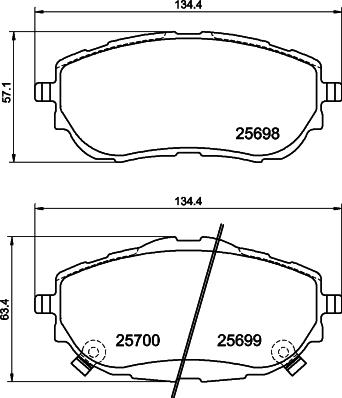 DON PCP1227 - Set placute frana,frana disc - allinparts.ro