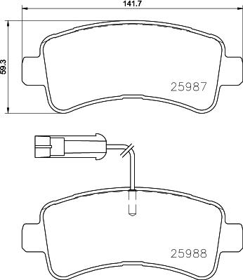 DON PCP1709 - Set placute frana,frana disc allinparts.ro
