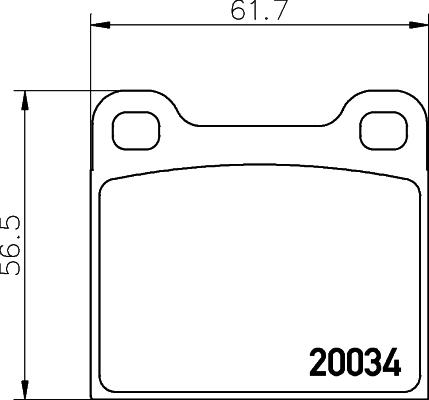DON PCP2095 - Set placute frana,frana disc - allinparts.ro