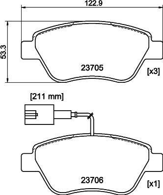 DON PCP2097 - Set placute frana,frana disc allinparts.ro