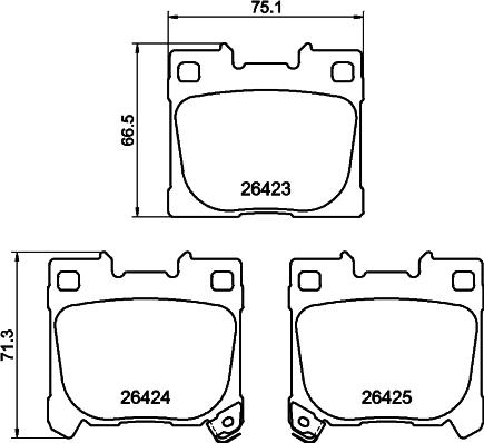DON PCP2044 - Set placute frana,frana disc allinparts.ro