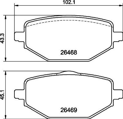 DON PCP2063 - Set placute frana,frana disc - allinparts.ro