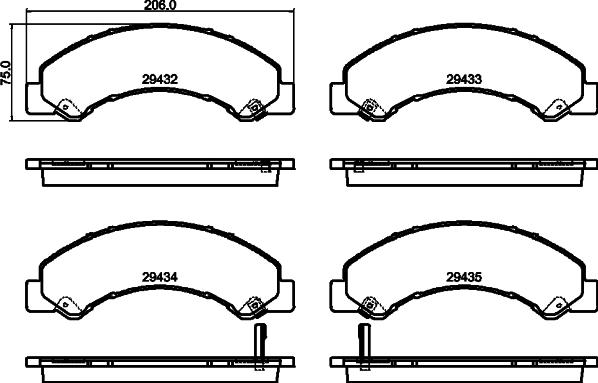 DON PCP2014 - Set placute frana,frana disc allinparts.ro