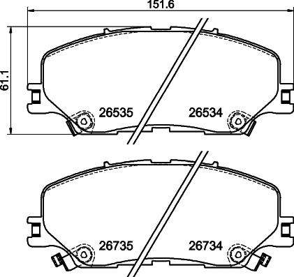 DON PCP2085 - Set placute frana,frana disc - allinparts.ro