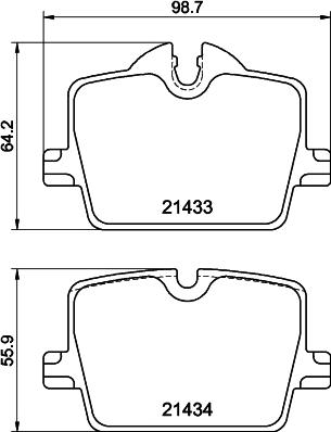 DON PCP2021 - Set placute frana,frana disc - allinparts.ro