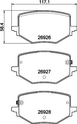 DON PCP2304 - Set placute frana,frana disc - allinparts.ro