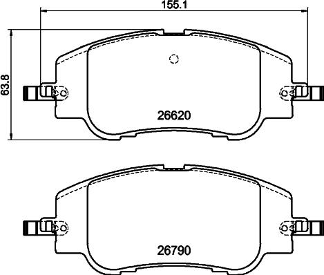 DON PCP2261 - Set placute frana,frana disc allinparts.ro