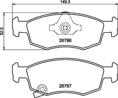 DON PCP2262 - Set placute frana,frana disc - allinparts.ro