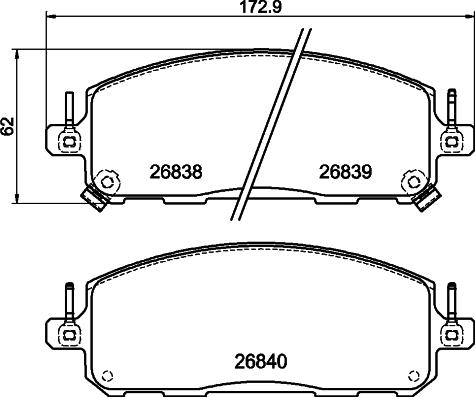 DON PCP2280 - Set placute frana,frana disc - allinparts.ro