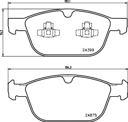 DON PCP2232 - Set placute frana,frana disc allinparts.ro