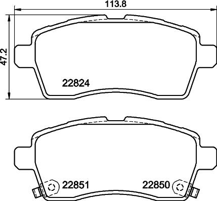 DON PCP2228 - Set placute frana,frana disc allinparts.ro