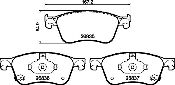 DON PCP2274 - Set placute frana,frana disc allinparts.ro