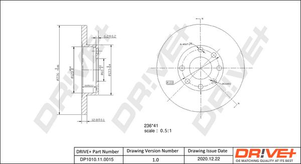 Dr!ve+ DP1010.11.0015 - Disc frana - allinparts.ro