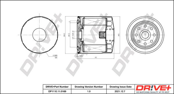 Dr!ve+ DP1110.11.0169 - Filtru ulei - allinparts.ro
