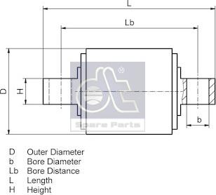 DT Spare Parts 1.32505 - Set reparatie, Brat longitudinal allinparts.ro