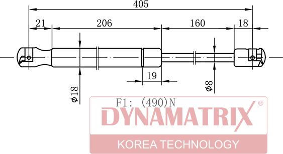 Dynamatrix DGS030769 - Amortizor portbagaj allinparts.ro