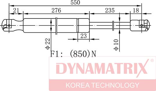 Dynamatrix DGS1976BP - Amortizor portbagaj allinparts.ro