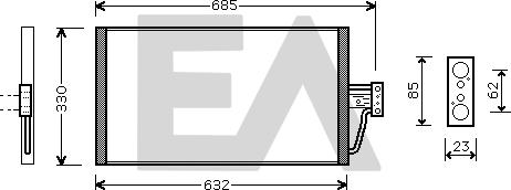 EACLIMA 30C07032 - Condensator, climatizare - allinparts.ro