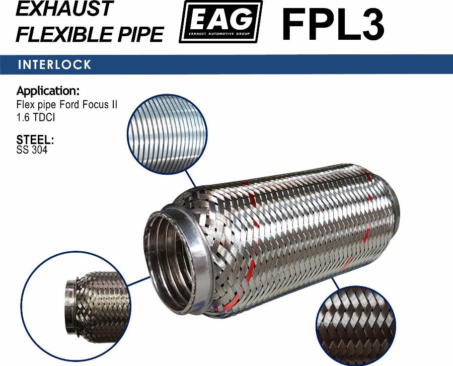 EAG FPL3 - Teava flexibila, esapament - allinparts.ro