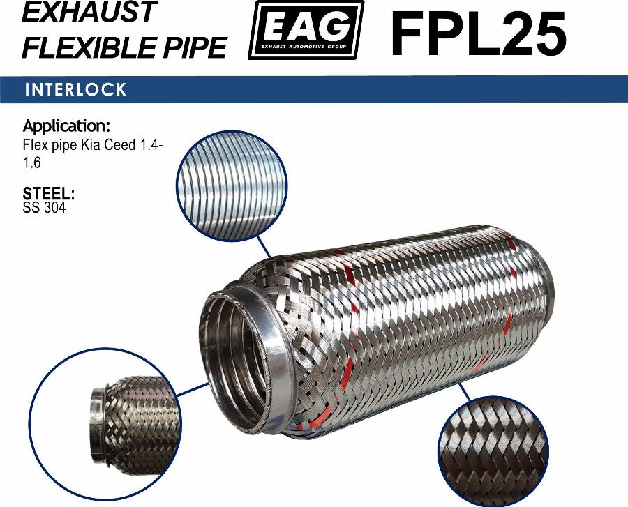 EAG FPL25 - Teava flexibila, esapament allinparts.ro