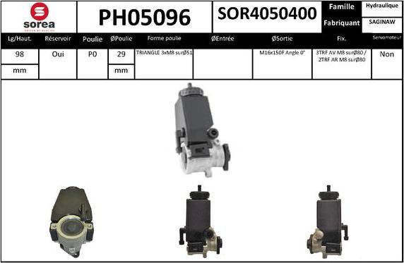 EAI PH05096 - Pompa hidraulica, sistem de directie allinparts.ro