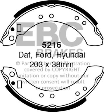 EBC Brakes 5216 - Set saboti frana allinparts.ro