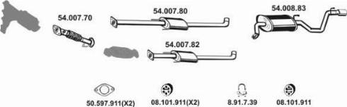 Eberspächer 542046 - Sistem de esapament - allinparts.ro