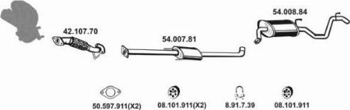 Eberspächer 542032 - Sistem de esapament allinparts.ro