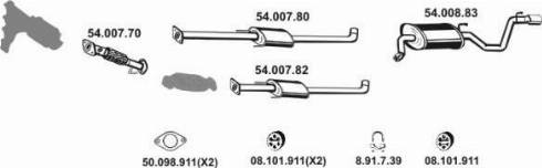 Eberspächer 542033 - Sistem de esapament allinparts.ro