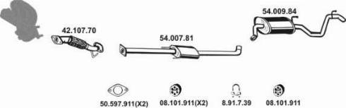 Eberspächer 542024 - Sistem de esapament allinparts.ro