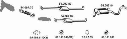 Eberspächer 542038 - Sistem de esapament allinparts.ro