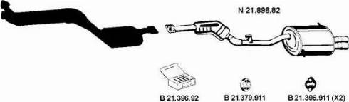 Eberspächer 212216 - Sistem de esapament - allinparts.ro
