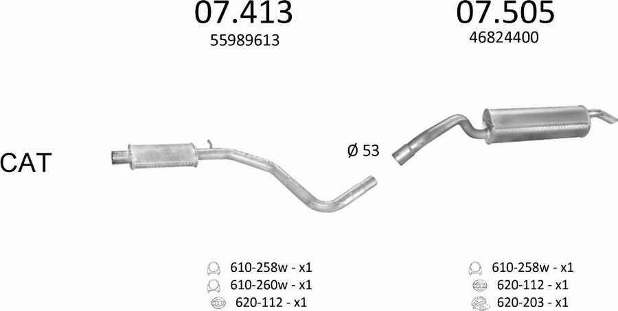 Edex 483 - Sistem de esapament allinparts.ro