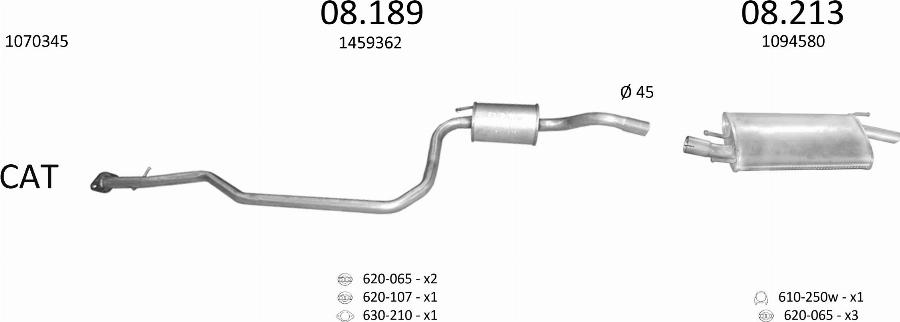 Edex 574 - Sistem de esapament allinparts.ro