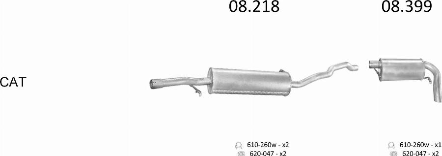 Edex 578 - Sistem de esapament - allinparts.ro