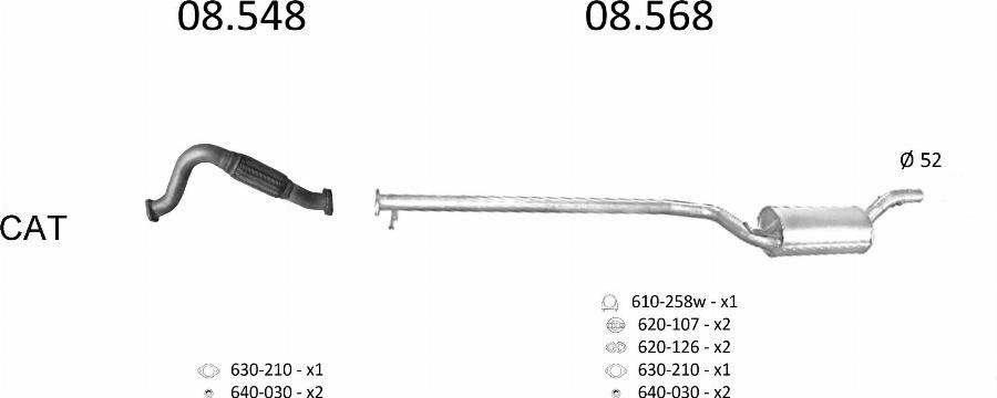Edex 694 - Sistem de esapament - allinparts.ro