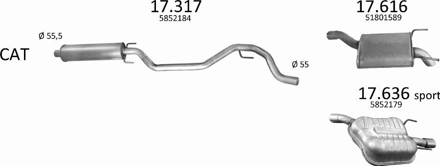 Edex 1406 - Sistem de esapament - allinparts.ro