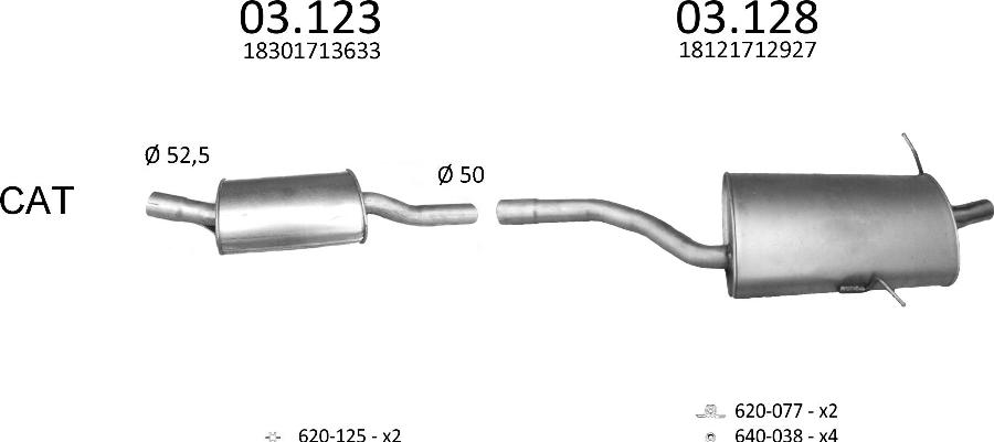 Edex 139 - Sistem de esapament - allinparts.ro