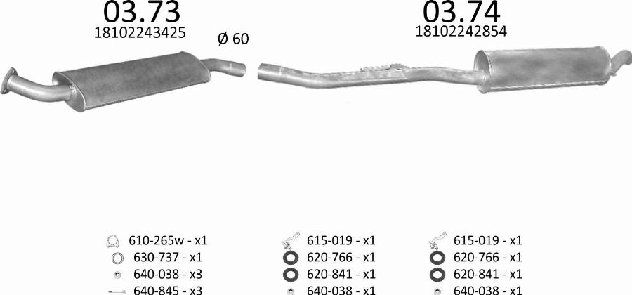 Edex 133 - Sistem de esapament - allinparts.ro
